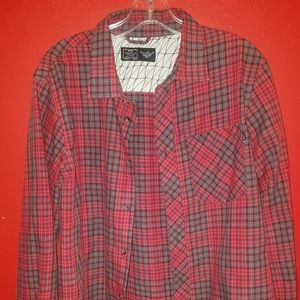 Nike sb plad button up shirt